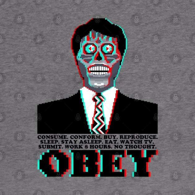 They Live OBEY 3D Pixel by darklordpug